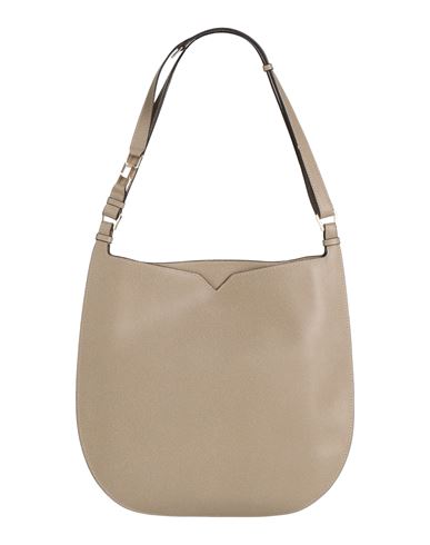 Shop Valextra Woman Shoulder Bag Dove Grey Size - Calfskin