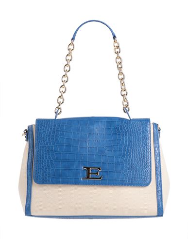 Ermanno Di Ermanno Scervino Woman Shoulder Bag Blue Size - Cotton, Polyurethane
