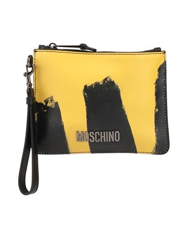 Moschino Man Handbag Yellow Size - Leather