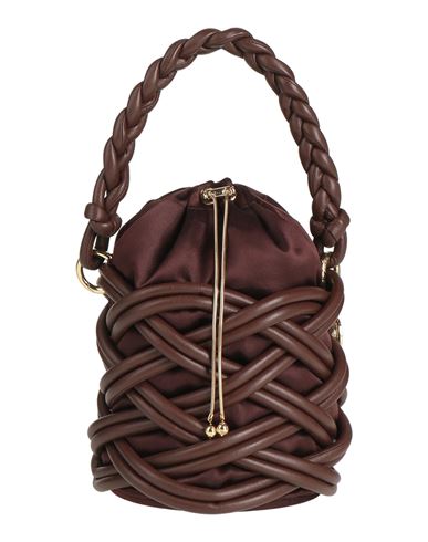 Shop Rosantica Woman Handbag Cocoa Size - Leather, Textile Fibers In Brown