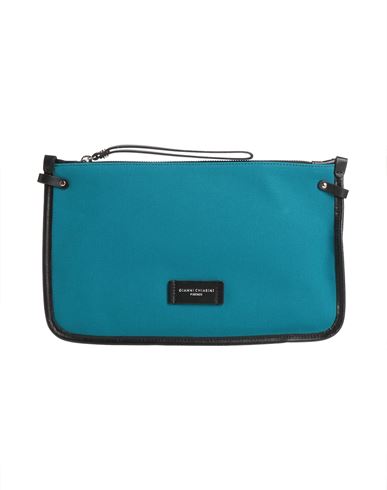Gianni Chiarini Woman Handbag Deep Jade Size - Leather, Textile Fibers In Blue