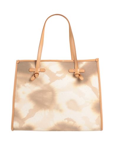 Gianni Chiarini Woman Handbag Beige Size - Textile Fibers, Leather In Brown