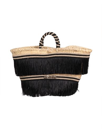 Pho® Firenze Pho Firenze Woman Handbag Black Size - Straw, Textile Fibers