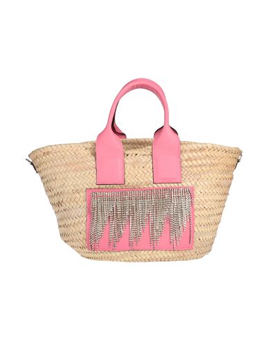 Gedebe Woman Handbag Pink Size - Straw, Leather