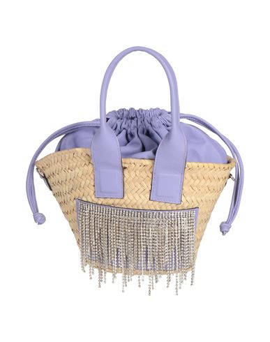 Gedebe Woman Handbag Purple Size - Straw, Leather
