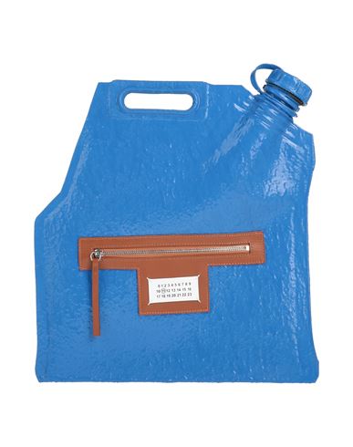 Maison Margiela Woman Handbag Blue Size - Polyurethane, Bovine Leather, Zinc, Aluminum, Copper