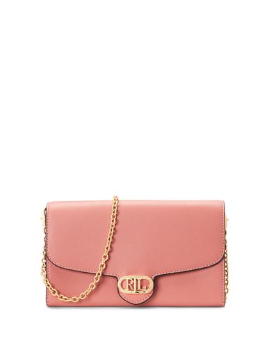 Lauren Ralph Lauren Leather Medium Adair Crossbody Woman Cross-body Bag Pastel Pink Size - Bovine Le In Pink Mahogany