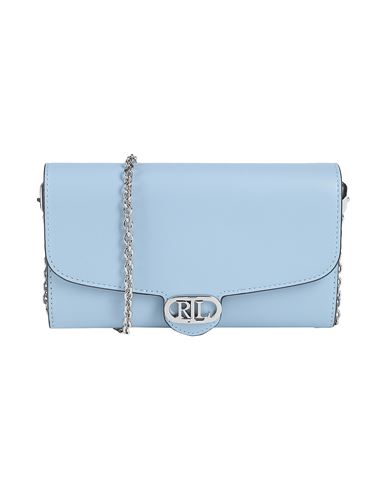 Lauren Ralph Lauren Leather Medium Adair Crossbody Woman Cross-body Bag Light Blue Size - Bovine Lea