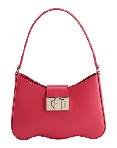 Furla 1927 S Shoulder Bag Wave Woman Handbag Garnet Size - Calfskin In Red