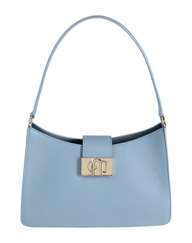 Furla 1927 M Shoulder Bag Soft Woman Handbag Slate Blue Size - Leather