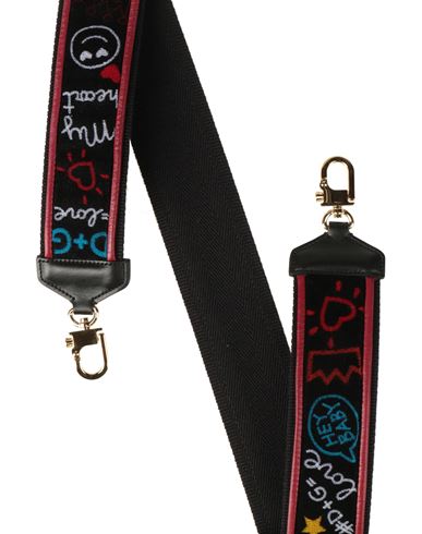 Dolce & Gabbana Woman Bag Strap Black Size - Cotton, Calfskin In Black