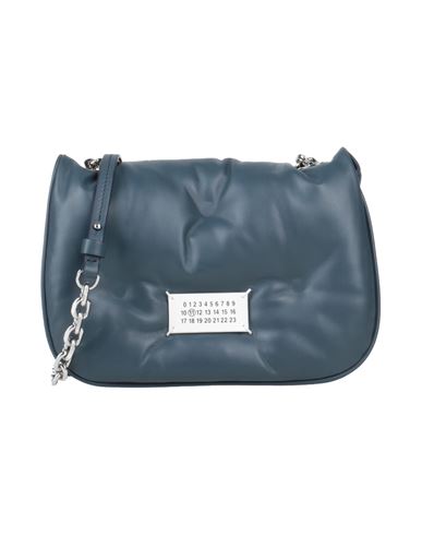 Shop Maison Margiela Woman Cross-body Bag Slate Blue Size - Leather
