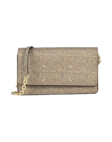 Maison Margiela Woman Cross-body Bag Khaki Size - Goat Skin, Brass, Zinc In Beige