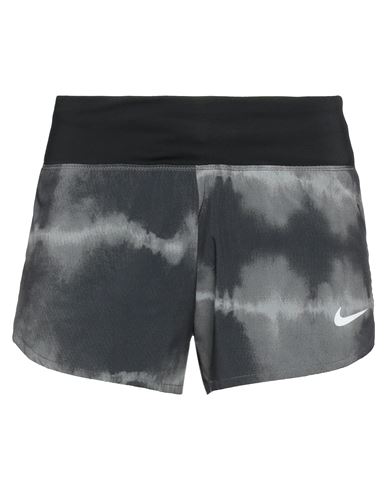 Nike Woman Shorts & Bermuda Shorts Lead Size L Polyester, Elastane In Grey