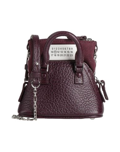 Maison Margiela Woman Cross-body Bag Burgundy Size - Leather In Red