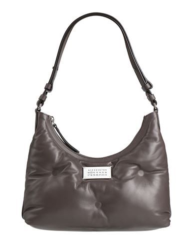 Maison Margiela Woman Shoulder Bag Dark Brown Size - Ovine Leather, Cow Leather, Brass, Zinc