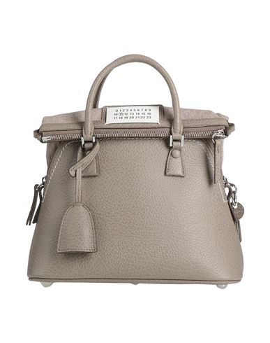 Maison Margiela Woman Handbag Lead Size - Leather, Textile Fibers In Gray