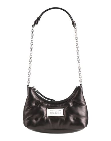 Maison Margiela Woman Shoulder Bag Dark Purple Size - Ovine Leather In Purple