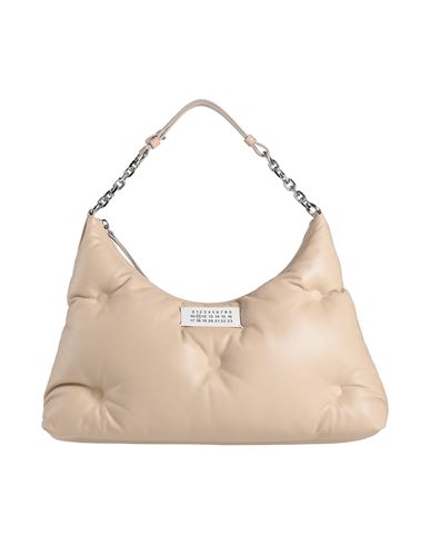 Maison Margiela Woman Shoulder Bag Beige Size - Ovine Leather In Beige