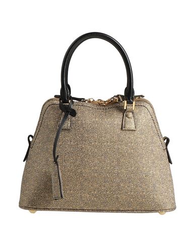 Maison Margiela Woman Handbag Gold Size - Textile Fibers, Leather