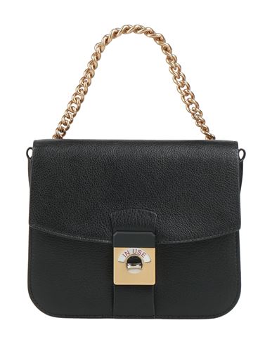Maison Margiela Two-tone Shoulder Bag In Black