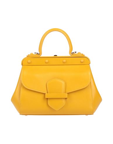 Franzi Woman Handbag Ocher Size - Leather In Yellow