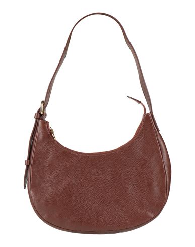 Il Bisonte Woman Shoulder Bag Dark Brown Size - Leather In Brown