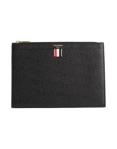 Thom Browne Man Handbag Black Size - Leather