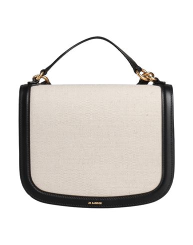 Jil Sander Woman Handbag Beige Size - Linen, Leather