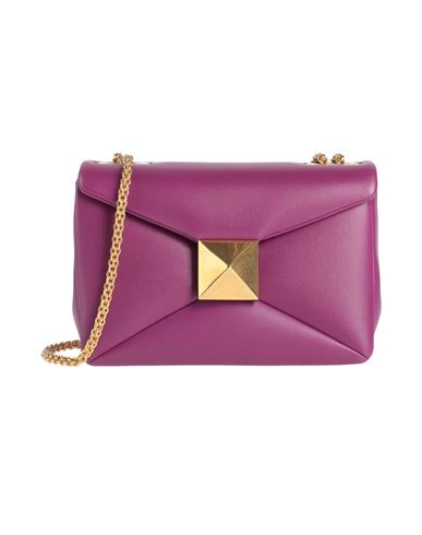 Shop Valentino Garavani Woman Cross-body Bag Mauve Size - Leather In Purple