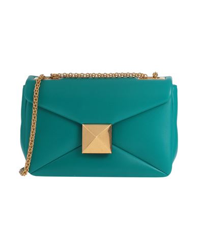 Shop Valentino Garavani Woman Cross-body Bag Deep Jade Size - Leather In Green