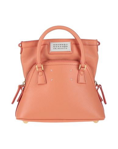 Maison Margiela Woman Handbag Salmon Pink Size - Goat Skin, Cow Leather, Brass, Zinc, Aluminum In Pink