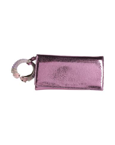 Roberto Cavalli Woman Handbag Mauve Size - Leather, Polyester In Purple