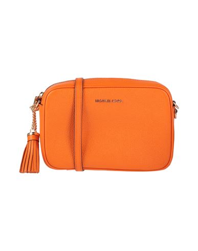 Shop Michael Michael Kors Woman Cross-body Bag Orange Size - Cow Leather