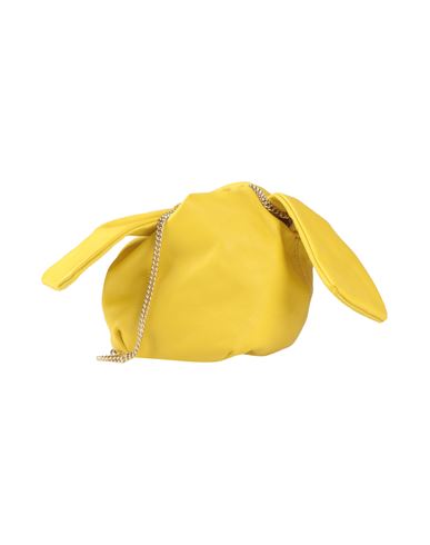 Shop Adais Woman Cross-body Bag Yellow Size - Leather