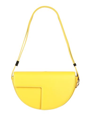 Shop Patou Woman Shoulder Bag Yellow Size - Leather