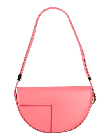 Shop Patou Woman Shoulder Bag Coral Size - Leather In Red
