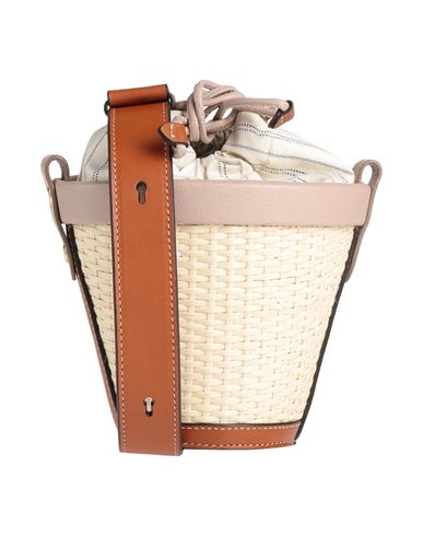 Maison Margiela Woman Handbag Blush Size - Vegetable Fiber, Bovine Leather, Goat Skin, Cotton, Polye In Grey