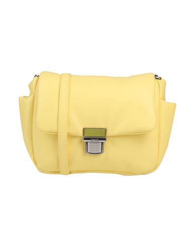 Shop Msgm Woman Cross-body Bag Yellow Size - Leather