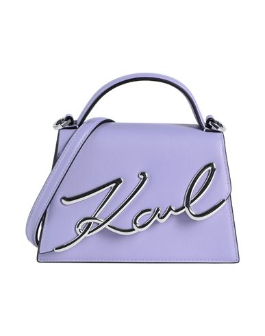 Shop Karl Lagerfeld Woman Handbag Light Purple Size - Cow Leather