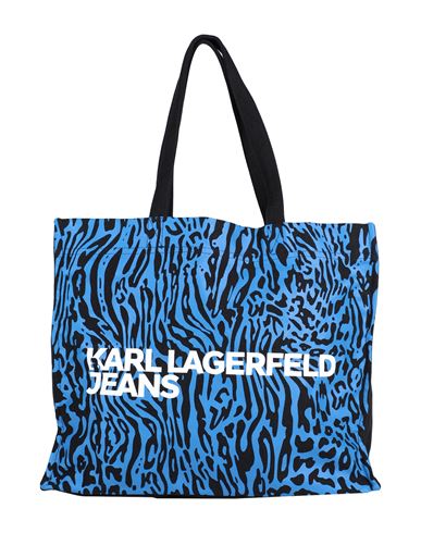 Karl Lagerfeld Jeans Woman Handbag Bright Blue Size - Recycled Cotton, Cotton
