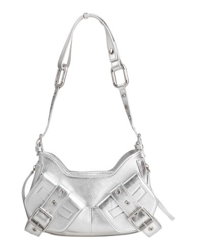 Biasia Woman Shoulder Bag Silver Size - Leather