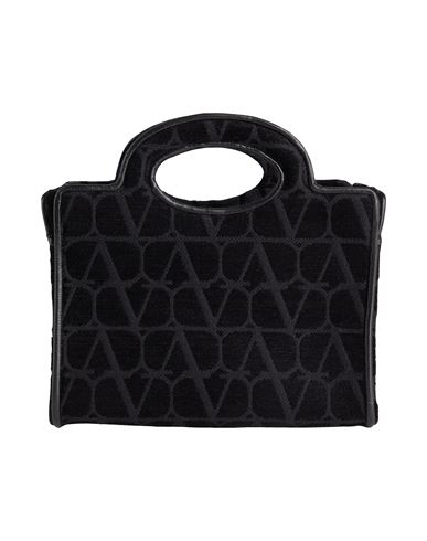 Valentino Garavani Woman Handbag Black Size - Leather, Textile Fibers
