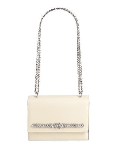 Jimmy Choo Woman Shoulder Bag Ivory Size - Leather In White