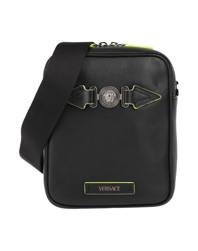 Versace Man Cross-body Bag Black Size - Calfskin