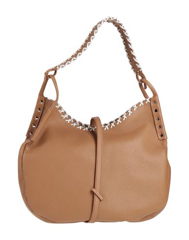 Shop Zanellato Woman Shoulder Bag Tan Size - Leather In Brown