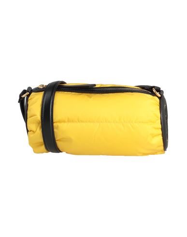 Moncler Logo Padded Shoulder Bag In Yellow