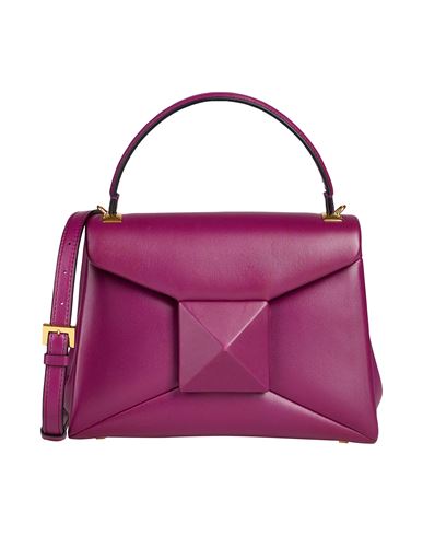 Valentino Garavani Woman Handbag Deep Purple Size - Leather