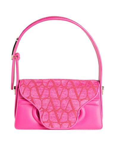 Valentino Garavani Woman Handbag Fuchsia Size - Leather, Textile Fibers In Pink