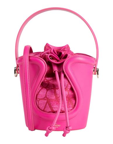 Valentino Garavani Woman Handbag Fuchsia Size - Leather, Textile Fibers